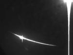 Imagen captada por la c&aacute;mara de meteoros de la Universidad de Navarra de un meteorito.