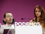 Los coportavoces de Podemos Pablo Echenique y Noelia Vera.