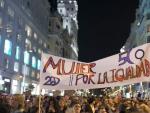 Manifestaci&oacute;n del 8 de marzo de 2017 en Madrid por la igualdad entre hombres y mujeres.