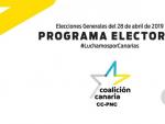 Portada del programa electoral de Coalici&oacute;n Canaria.