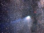 Imagen del cometa Halley, relacionado con la lluvia de estrellas de las acu&aacute;ridas.