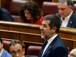 El diputado de JxCat Jordi S&aacute;nchez promete el cargo durante la sesi&oacute;n constitutiva de las Cortes Generales.