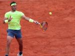Rafa Nadal, durante su partido contra Kei Nishikori en Roland Garros.