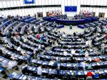 Vista general del hemiciclo del Parlamento Europeo en Estrasburgo (Francia).