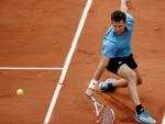 Dominic Thiem, en la semifinal de Roland Garros ante Novak Djokovic.