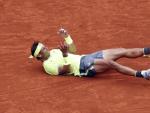 Rafa Nadal celebra su duod&eacute;cima victoria en Roland Garros.