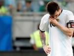 Messi se lamenta de la derrota de Argentina ante Colombia