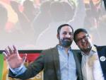 Santiago Abascal y Francisco Serrano, tras conocer los resultados de las elecciones andaluzas.
