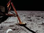 Esta fotograf&iacute;a, tomada por el astronauta Neil Armstrong, durante la misi&oacute;n Apolo 11, fue la primera realizada por un ser humano en la Luna.