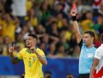 El atacante brasile&ntilde;o fue expulsado a 20 minutos para el final del partido.