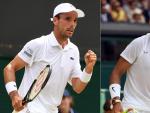 Roberto Bautista y Rafa Nadal, en Wimbledon.