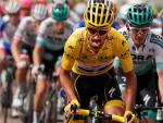 Julian Alaphilippe, con el maillot amarillo del Tour de Francia.