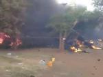 Imagen del accidente de un cami&oacute;n con combustible en Tanzania.