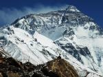 Paisaje del Monte Everest desde el Campamento Base en la cara norte del T&iacute;bet.