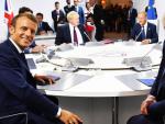 Trump y Macron en la reuni&oacute;n del G-7.