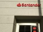 Una oficina de Banco Santander en Madrid.
