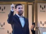 Messi, en la presentaci&oacute;n de su nueva marca de ropa.