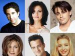 De izquierda a derecha y de arriba abajo: David Schwimmer (Ross), Courteney Cox (Monica), Matt LeBlanc (Joey), Jennifer Aniston (Rachel), Matthew Perry (Chandler) y Lisa Kudrow (Phoebe).