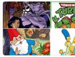 Tuit del #DibujosAnimadosClassic con las series 'G&aacute;rgolas', 'Tortugas Ninja', 'David el gnomo' y 'Los Simpson'.