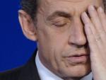 Fotograf&iacute;a de archivo del 25 de abril de 2012 que muestra al expresidente franc&eacute;s Nicol&aacute;s Sarkozy durante un acto de campa&ntilde;a.
