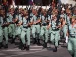 Desfile militar en Madrid por el D&iacute;a de la Hispanidad.