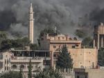 Ofensiva turca en la ciudad siria de Ras al-Ein.