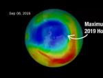 Imagen de la capa de ozono en sus niveles en septiembre de 2019