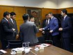 El presidente del Principado de Asturias, Adri&aacute;n Barb&oacute;n, que hoy ha recibido a una delegaci&oacute;n institucional y empresarial de Mongolia.