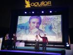 El actor gallego Miguel de Lira recibe el &Aacute;guila de Oro en el Aguilar Film Festival de Aguilar de Campoo (Palencia)