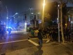 Incidentes con manifestantes de Tsunami Democr&agrave;tic en la zona del Camp Nou durante la celebraci&oacute;n del Cl&aacute;sico, el 18 de diciembre de 2019.
