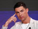 Cristiano Ronaldo, durante unas conferencias.