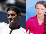 Roger Federer y Greta Thunberg