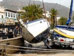El temporal Gloria arrastr&oacute; una quincena de embarcaciones hasta la arena en el Port de Pollen&ccedil;a (Mallorca).
