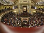 Vista general del hemiciclo del Congreso de los Diputados durante el pleno de apertura de la XIV Legislatura.