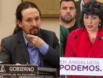 Pablo Iglesias y Teresa Rodr&iacute;guez, el d&iacute;a en que Anticapitalistas anunci&oacute; la ruptura con Podemos.