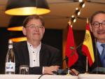 El president de la Generalitat, Ximo Puig, i l'ambaixador d'Espanya al Marroc, Ricardo Deu, a Casablanca, en l'inici de la missi&oacute; comercial i institucional al Marroc al costat d'empresaris valencians