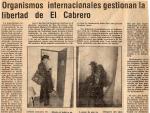 Recorte de prensa sobre el caso de 'El Cabrero'.