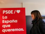 La secretaria de los socialistas de Euskadi, Idoia Mendia, en su llegada al Comit&eacute; Federal del PSOE en Ferraz a 15 de febrero de 2020.