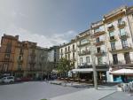 Imagen de la plaza Mayor de Olot, en Girona.