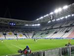 Gradas vac&iacute;as del Allianz Stadium de la Juventus durante un partido sin p&uacute;blico.
