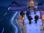 La ceremonia, dentro de 'Animal Crossing: New Horizons', tuvo lugar en la playa.