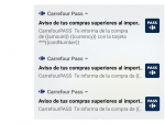 Mensaje de la app de Carrefour.