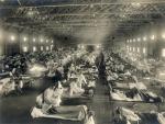 Hospital de emergencia durante la pandemia de la 'gripe espa&ntilde;ola', en Camp Funston, Kansas, EE UU.