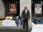 Imagen de Julio de Pablos, un hombre que vive en la calle desde el pasado 21 de marzo.