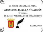Boceto placa conmemorativa al poeta Alonso de Bonilla y Garz&oacute;n.