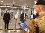 Imagen de un control en el aeropuerto de Roma.