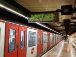 La estaci&oacute;n de Verdaguer de la L4 del Metro de Barcelona durante el estado de alarma por el coronavirus
