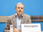 El alcalde de Zaragoza. Jorge Azc&oacute;n, con el lema #Vamosaganar