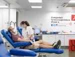 Un donante de sangre, Ricard, en el Hospital Cl&iacute;nic de Barcelona el lunes 25 de mayo de 2020.
