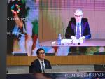El presidente de Inditex, Pablo Isla, interviene por videoconferencia.